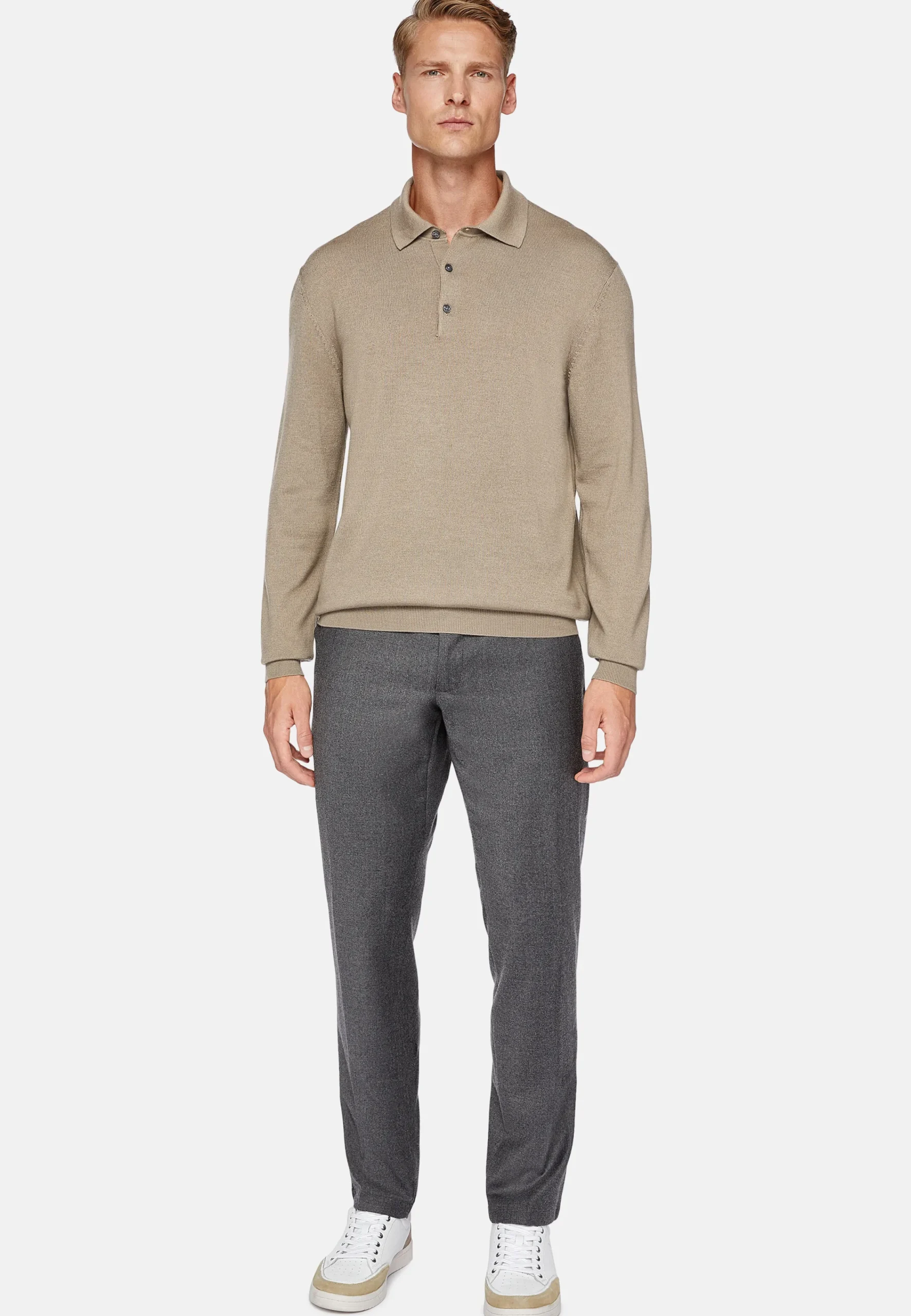 Tricots-Boggi Milano Polo En Laine Mérinos