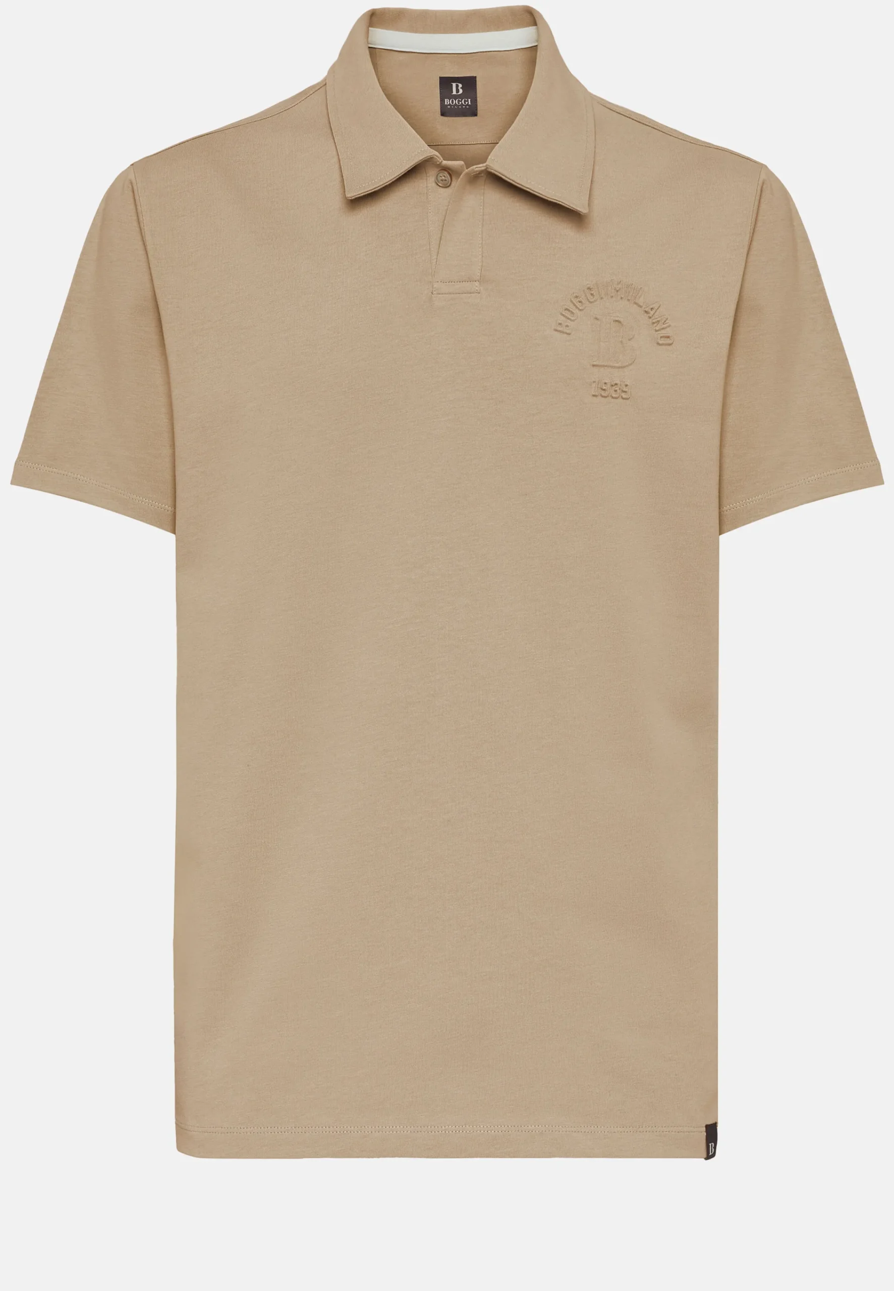 Polos-Boggi Milano Polo En Mélange De Jersey Et Coton Bio