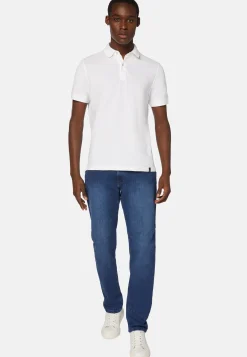 Polos-Boggi Milano Polo En Piqué De Coton Coupe Droite