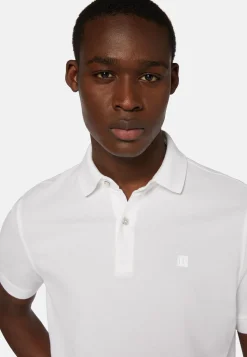 Polos-Boggi Milano Polo En Piqué De Coton Coupe Droite