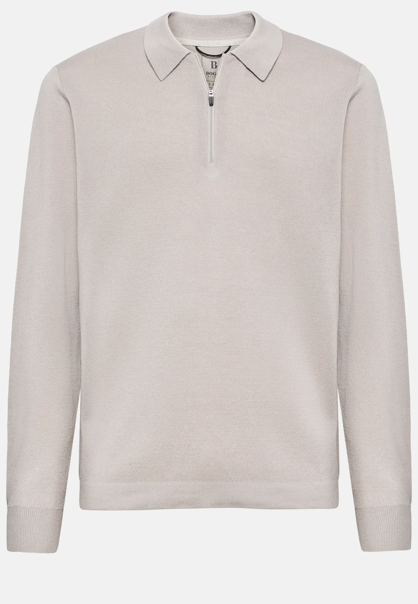 Polos|Tricots-Boggi Milano Polo Tech Sable En Maille De Laine Mérinos
