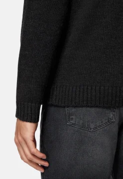 Tricots-Boggi Milano Pull Col Montant Anthracite En Laine Mérinos Charbon