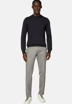 Tricots-Boggi Milano Pull Col Rond Avec Points En Laine Mérinos