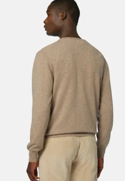 Tricots-Boggi Milano Pull Col Rond En Cachemire Noisette