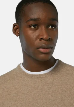 Tricots-Boggi Milano Pull Col Rond En Cachemire Noisette