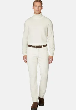 Tricots-Boggi Milano Pull Col Roulé Blanc En Cachemire