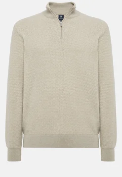 Tricots-Boggi Milano Pull Demi Zip En Mélange De Cachemire
