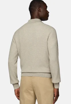 Tricots-Boggi Milano Pull Demi Zip En Mélange De Cachemire