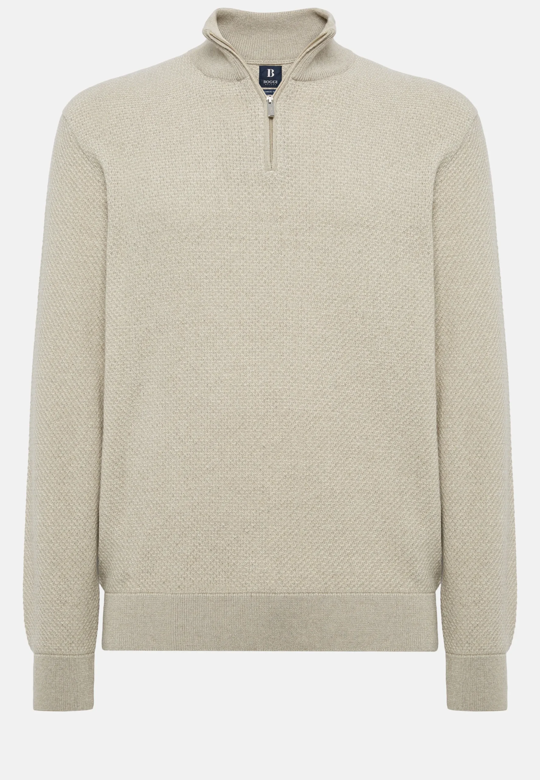 Tricots-Boggi Milano Pull Demi Zip En Mélange De Cachemire