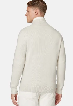 Tricots-Boggi Milano Pull Full Zip Sable En Cachemire