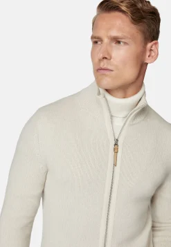 Tricots-Boggi Milano Pull Full Zip Sable En Cachemire