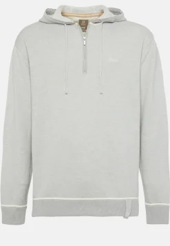 Tricots-Boggi Milano Pull Demi-Zip En Coton Soie Cachemire Gris