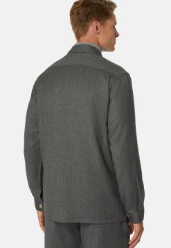 Surchemise & Shirt Jackets-Boggi Milano Surchemise En Flanelle Grise