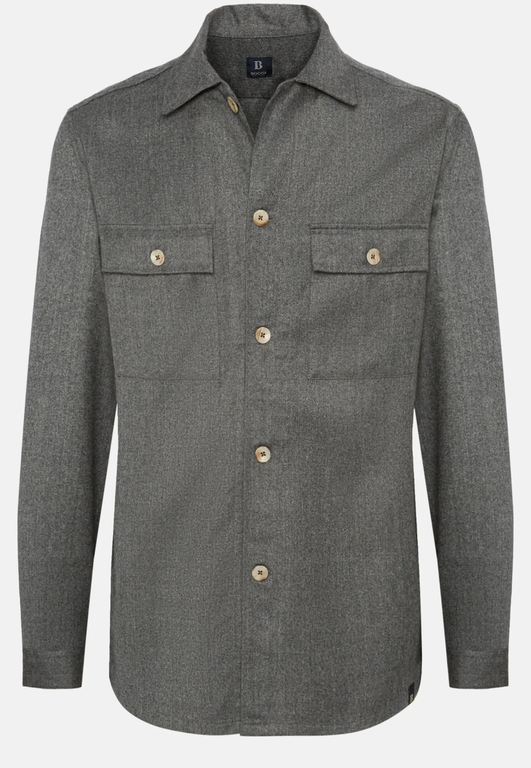 Surchemise & Shirt Jackets-Boggi Milano Surchemise En Flanelle Grise