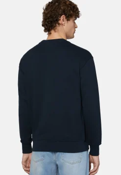 Sweats Et Joggings-Boggi Milano Sweat À Col Rond En Coton bleu marine
