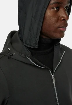 Sweats Et Joggings-Boggi Milano Sweat Full Zip À Double Capuche En Scuba Noir