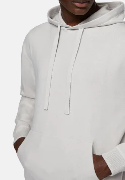 Sweats Et Joggings|Tricots-Boggi Milano Sweat Gris En Maille À Capuche En Coton Technique