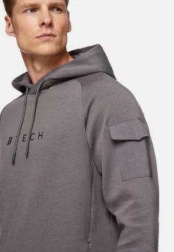 Sweats Et Joggings-Boggi Milano Sweat-Shirt À Capuche En Coton Mélangé Scuba Léger