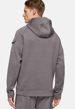 Sweats Et Joggings-Boggi Milano Sweat-Shirt À Capuche En Coton Mélangé Scuba Léger