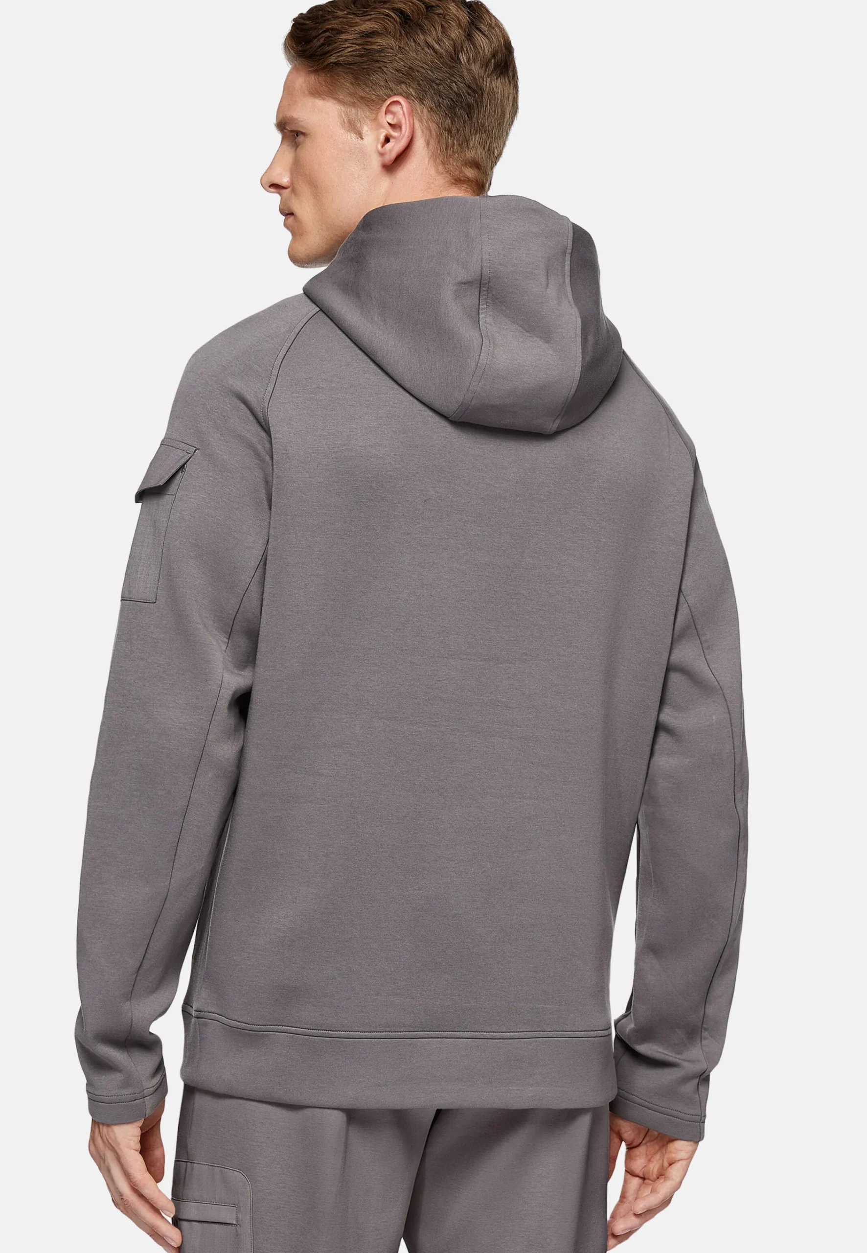 Sweats Et Joggings-Boggi Milano Sweat-Shirt À Capuche En Coton Mélangé Scuba Léger