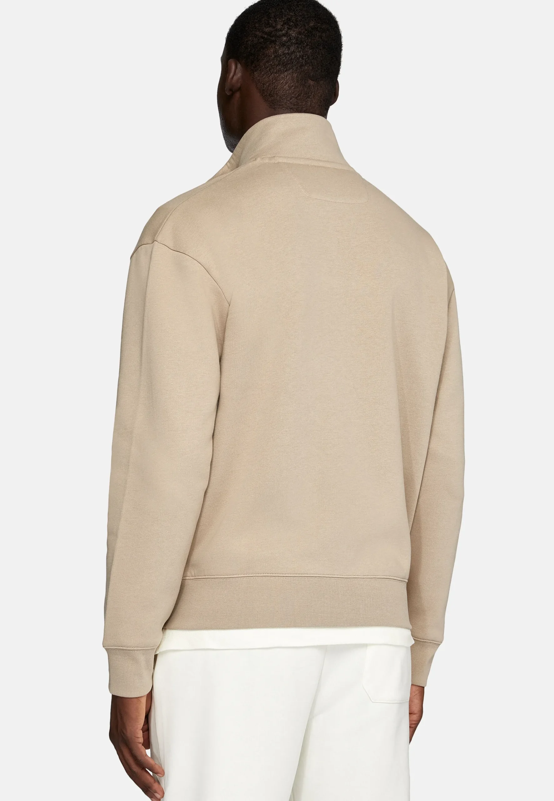 Sweats Et Joggings-Boggi Milano Sweat-Shirt Full Zip Avec Col Montant En Coton