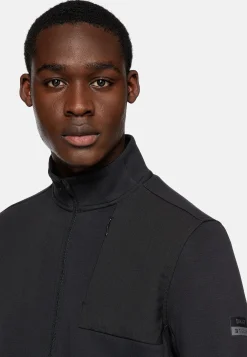 Sweats Et Joggings-Boggi Milano Sweat-Shirt Full Zip En Mélange Coton Et Scuba Léger