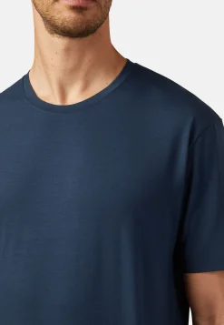 Sous-Vêtements Et Pyjamas-Boggi Milano T-shirt Pyjama En Viscose Mélangée bleu marine