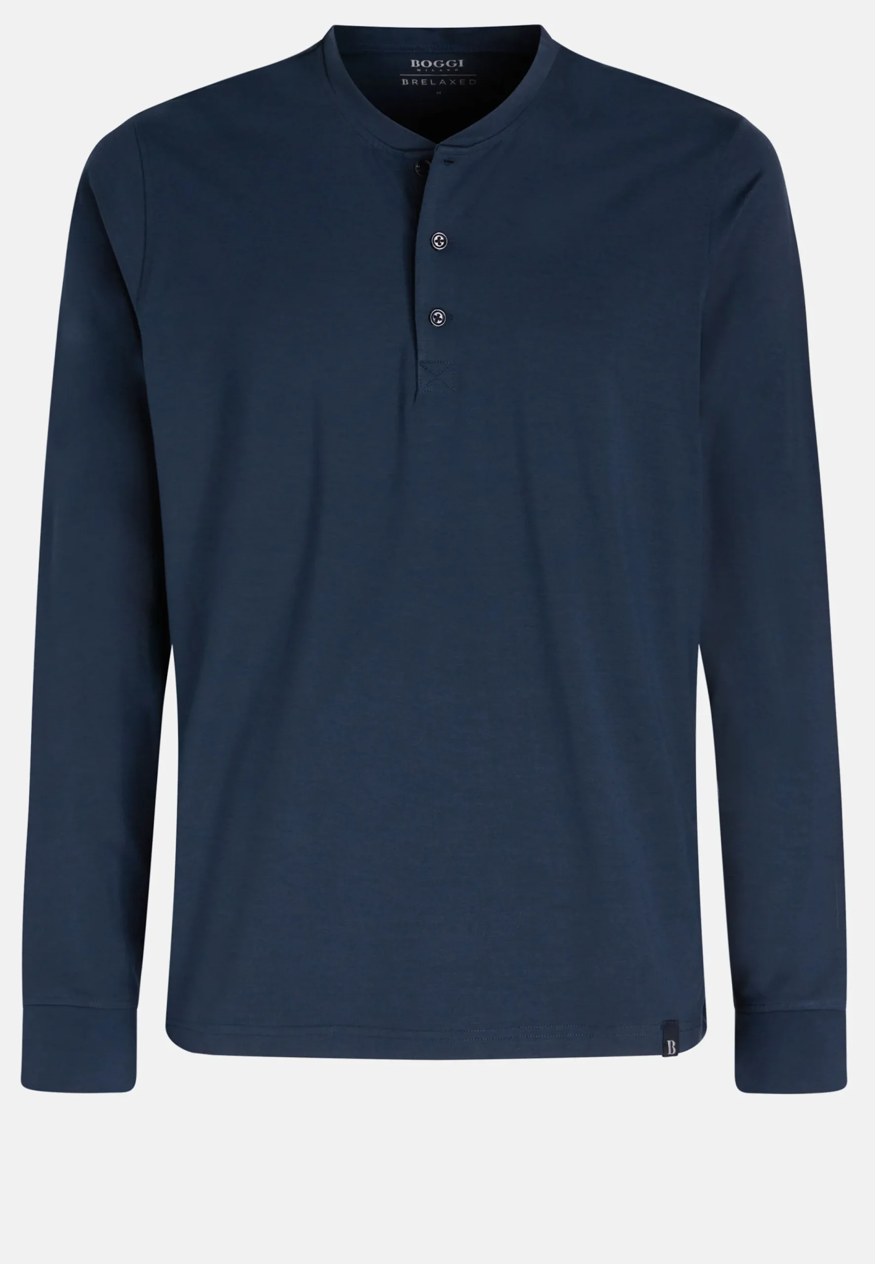 Sous-Vêtements Et Pyjamas-Boggi Milano T-shirt Pyjama Manches Longues En Viscose Mélangée bleu marine