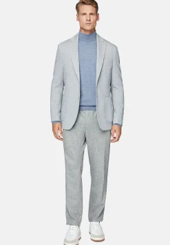 Vestes-Boggi Milano Veste B Jersey En Coton Mélangé Bleu clair