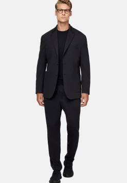 Vestes-Boggi Milano Veste Bleu Marine En Nylon Et Laine B Tech