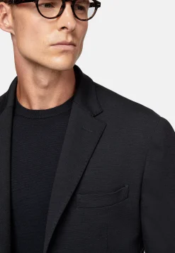 Vestes-Boggi Milano Veste Bleu Marine En Nylon Et Laine B Tech