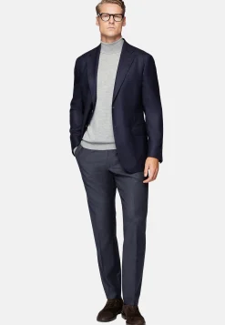 Vestes-Boggi Milano Veste Bleu Marine En Pure Laine