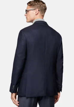 Vestes-Boggi Milano Veste Bleu Marine En Pure Laine