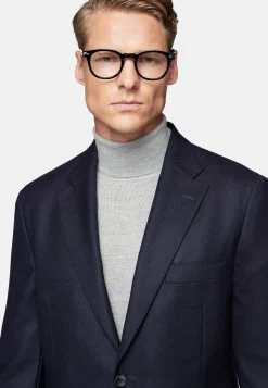 Vestes-Boggi Milano Veste Bleu Marine En Pure Laine