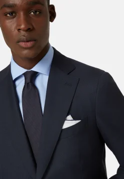 Vestes-Boggi Milano Veste Micro Structurée En Laine Entoilée bleu marine