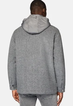 Vestes|Surchemise & Shirt Jackets-Boggi Milano Veste Chemise Blink En Laine Avec Plastron Gris