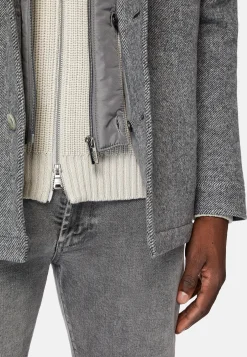 Vestes|Surchemise & Shirt Jackets-Boggi Milano Veste Chemise Blink En Laine Avec Plastron Gris