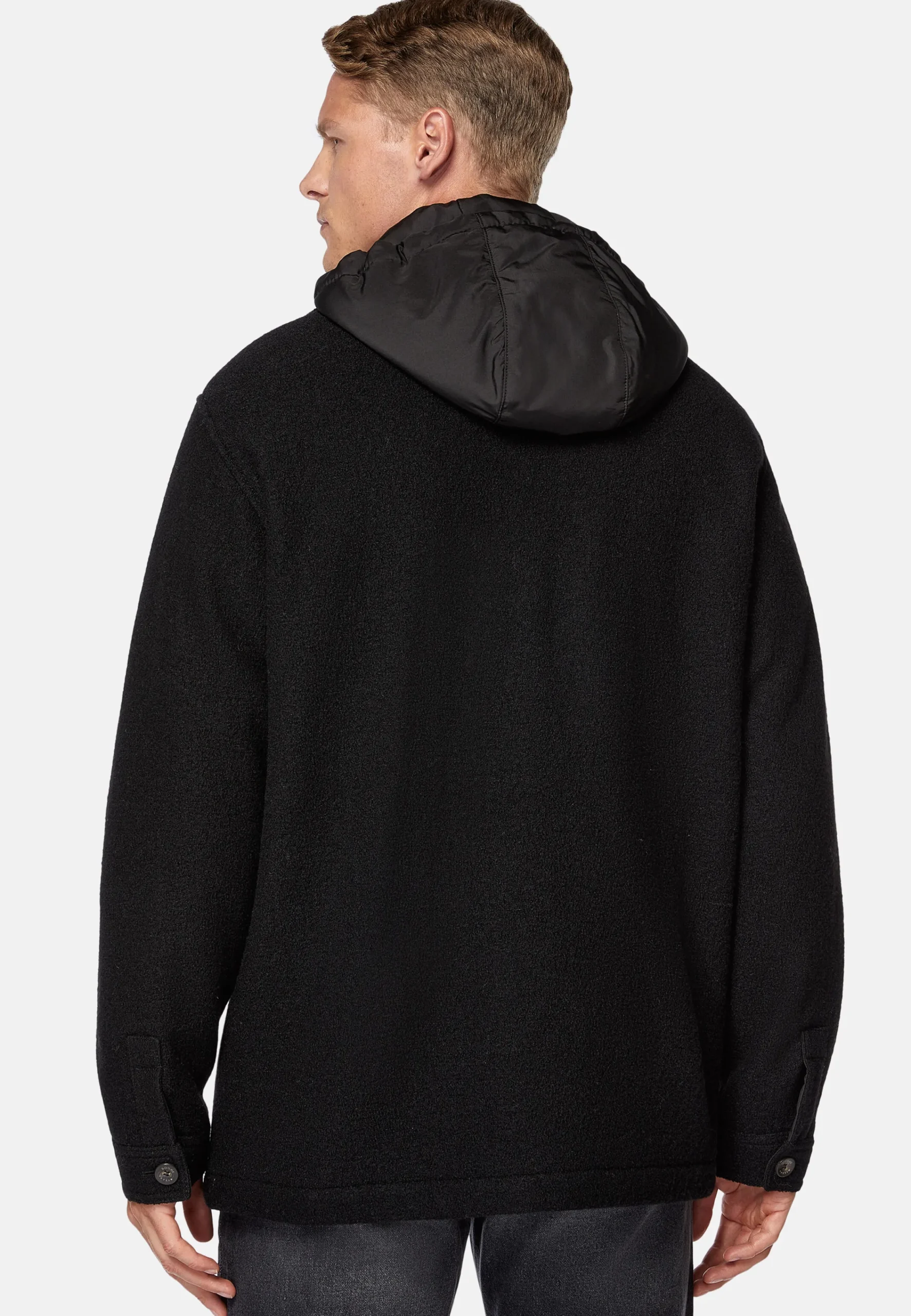 Surchemise & Shirt Jackets|Vestes-Boggi Milano Veste Chemise Blink En Laine Avec Plastron Noir