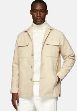 Surchemise & Shirt Jackets|Vestes-Boggi Milano Veste Chemise En Moleskine Link Sable