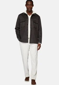 Surchemise & Shirt Jackets|Vestes-Boggi Milano Veste Chemise Link En Cachemire Mélangé Marron