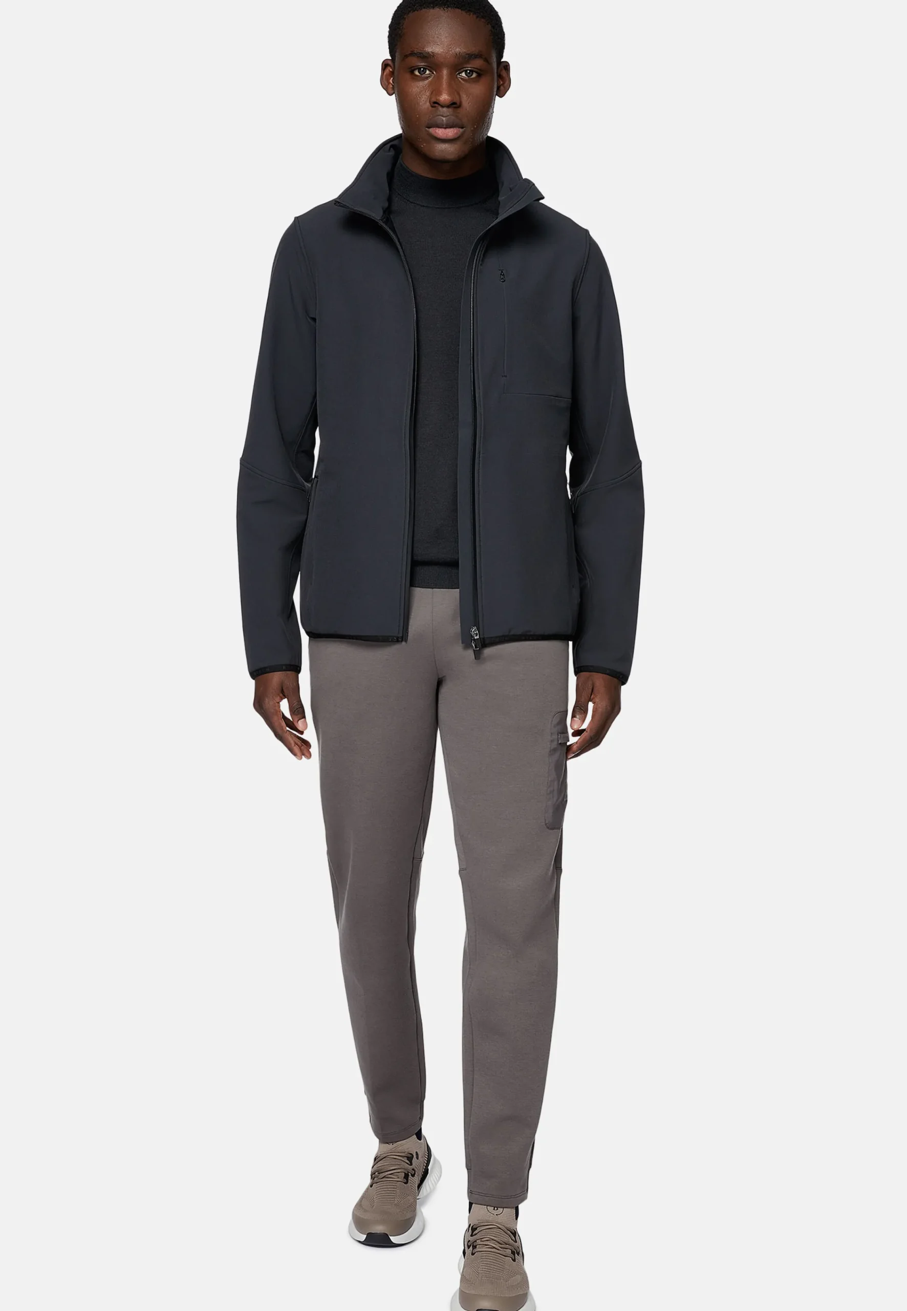 Blousons-Boggi Milano Veste Coupe-Vent En Nylon Extensible B Tech Noir