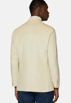 Vestes-Boggi Milano Veste Crème En Coton Et Cachemire Beige