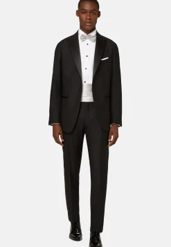 Vestes-Boggi Milano Veste De Smoking En Laine Avec Revers En Pointe Noir