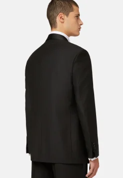 Vestes-Boggi Milano Veste De Smoking En Laine Avec Revers Châle Noir