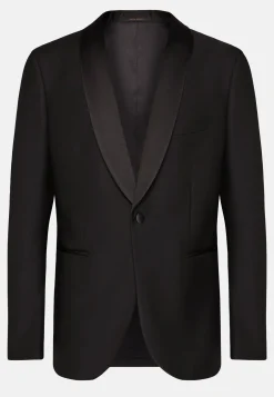 Vestes-Boggi Milano Veste De Smoking En Laine Avec Revers Châle Noir