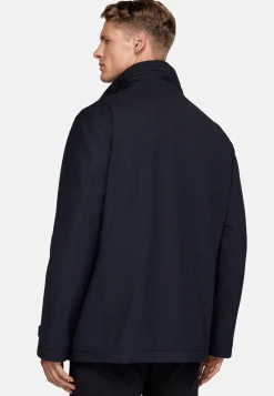 Blousons-Boggi Milano Veste De Treillis En Tissu Technique Rembourré bleu marine