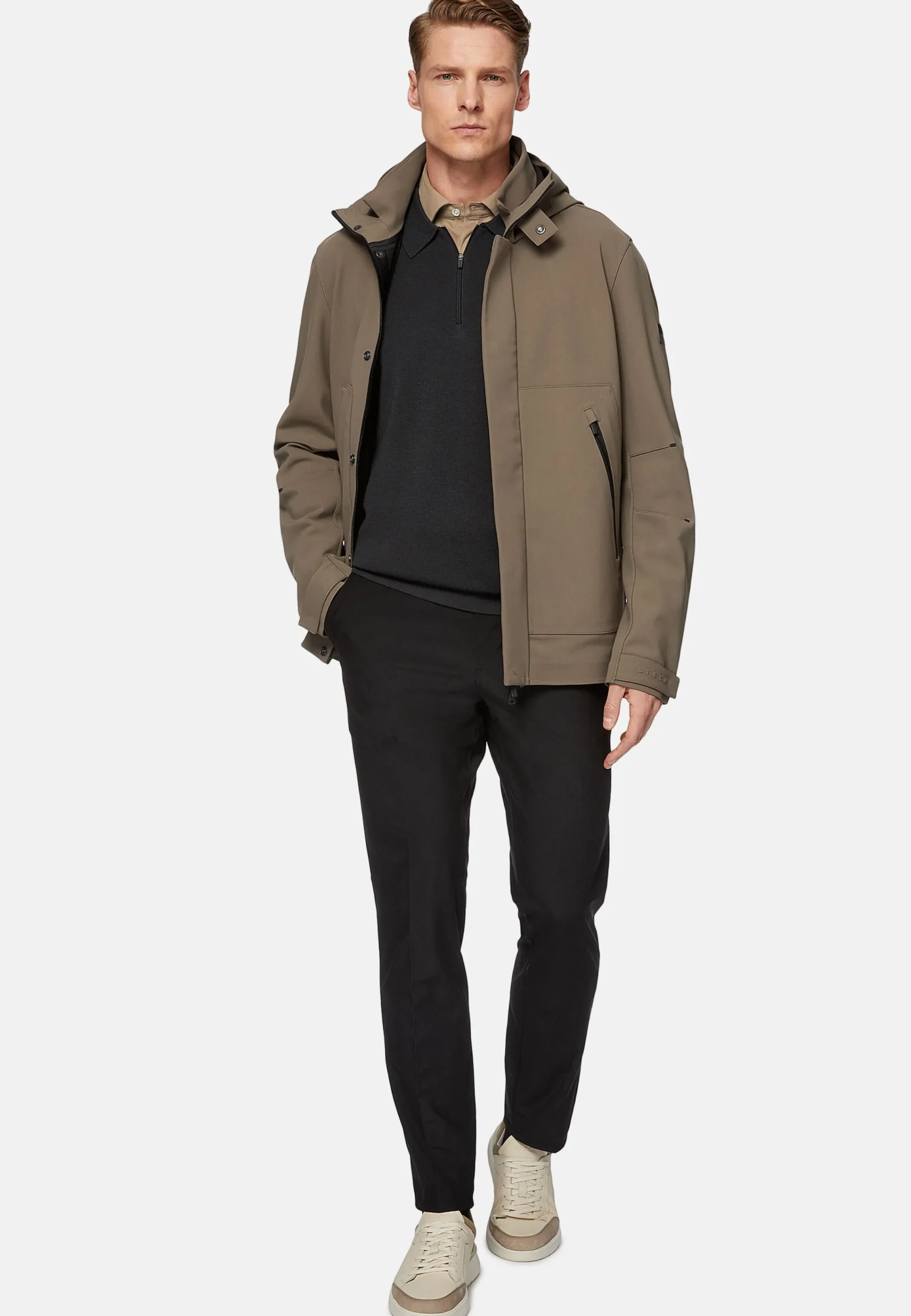 Blousons-Boggi Milano Veste En Tissu Technique Recyclé B Tech Taupe