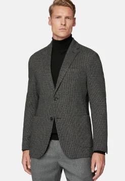 Vestes-Boggi Milano Veste Gris Et Noir B Jersey En Coton Mélangé Black - Grey