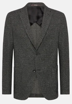 Vestes-Boggi Milano Veste Gris Et Noir B Jersey En Coton Mélangé Black - Grey