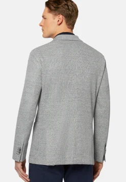 Vestes-Boggi Milano Veste e En Mélange Coton Et Lin B Jersey Gris